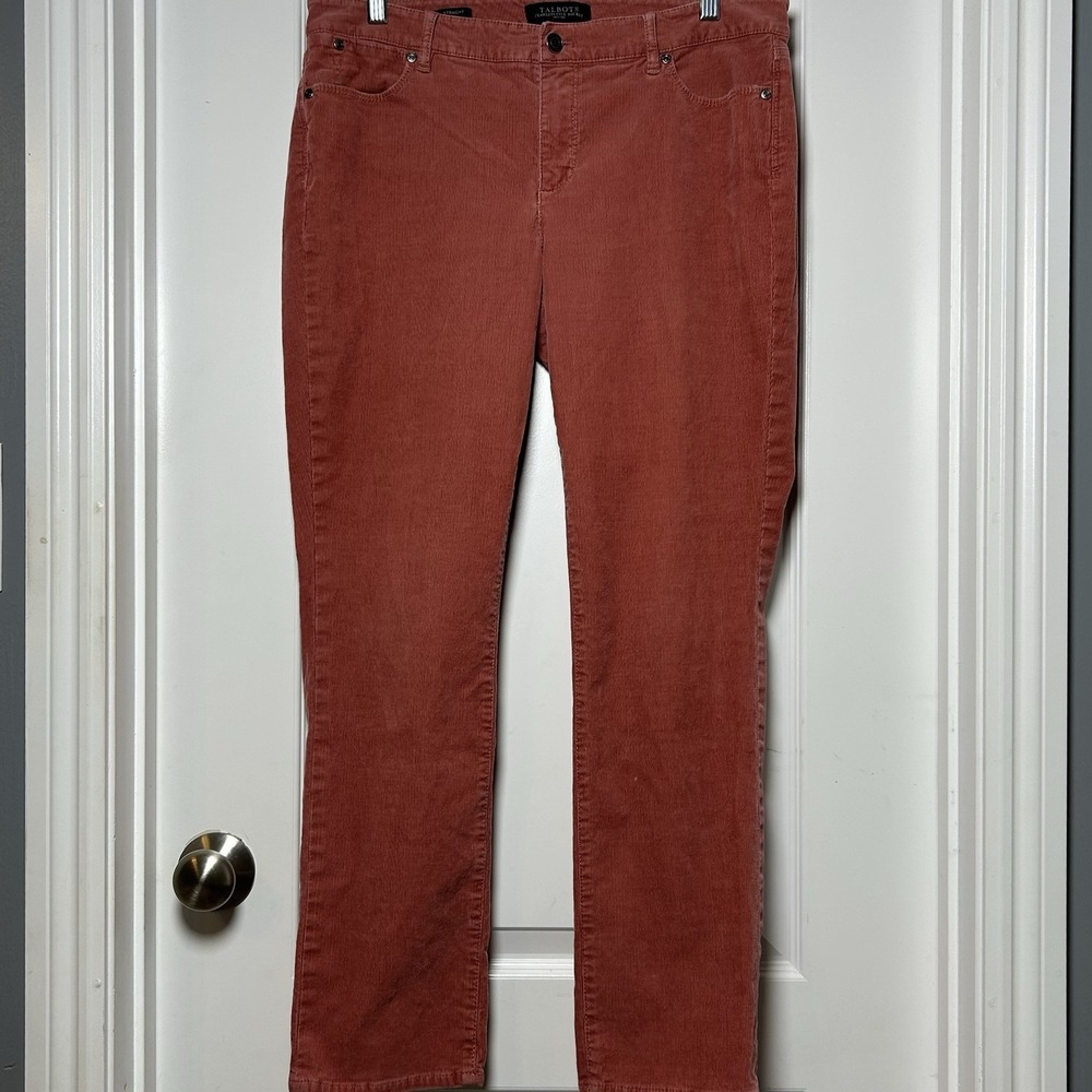 Talbots Petite Dusty Rose Flawless Five Pocket Corduroy Straight Leg Pants